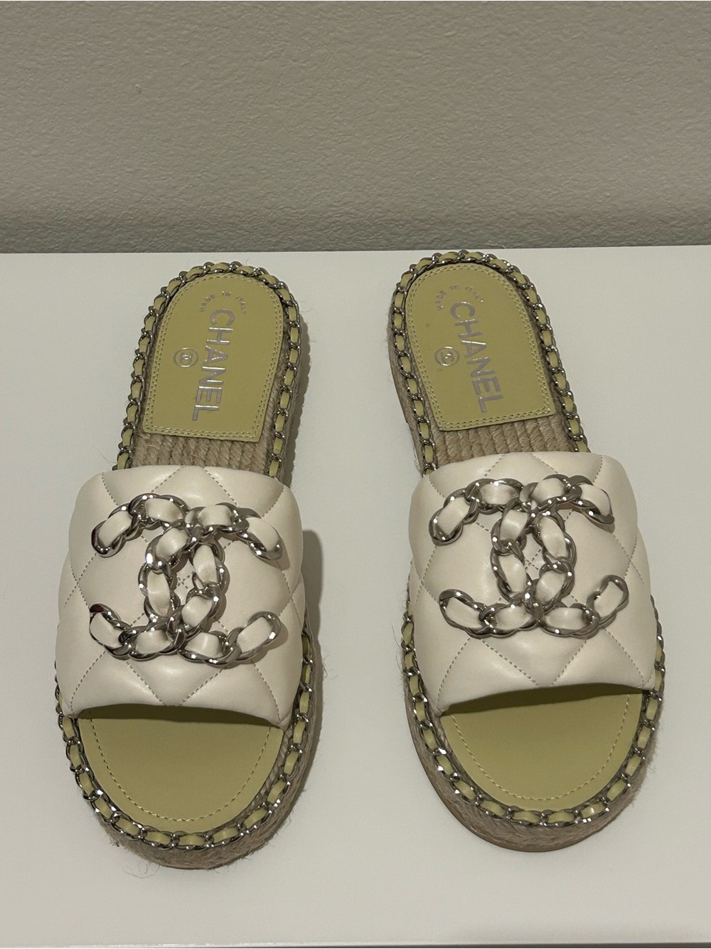 Chanel 25P Espadrille Mules